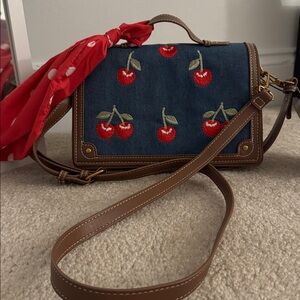 Steve Madden Brown and Blue Crossbody Bag